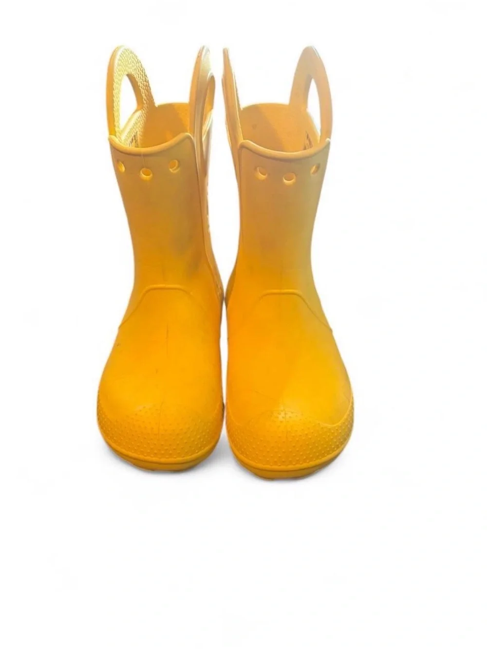 CROCS Kids' Bright Yellow Pull-On Rain Boots